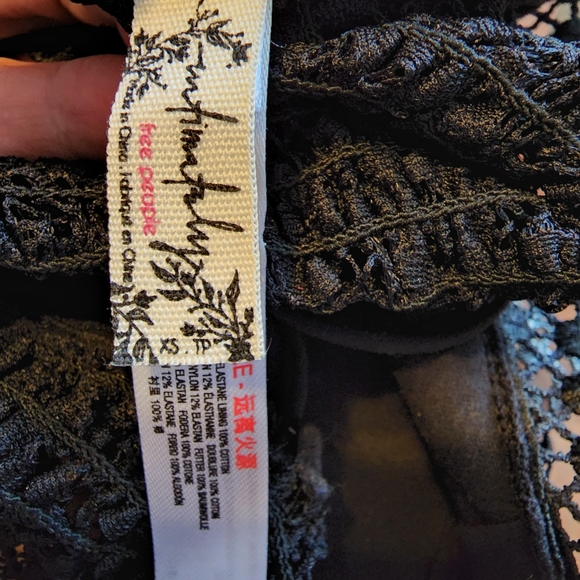 Free People Constellation Mesh Bralette Black Silver XS - Picture 5 of 6